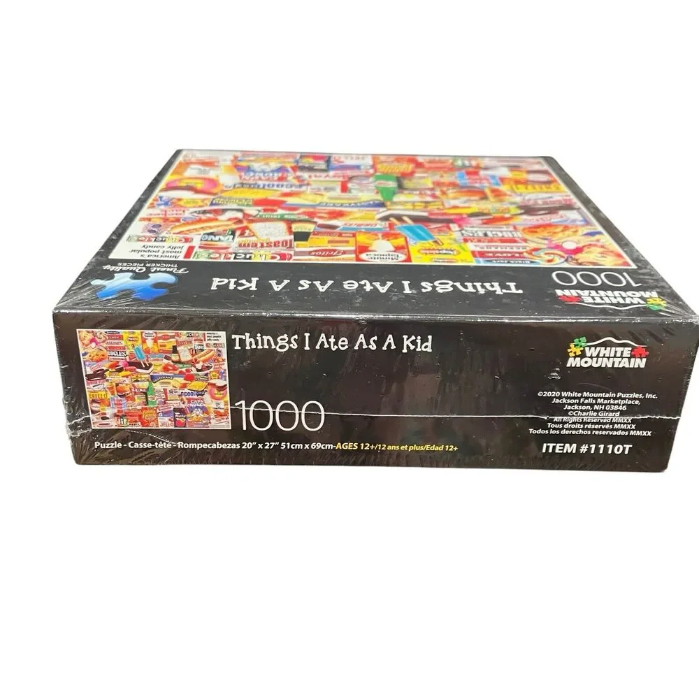 Puzzle Things I Ate As A Kid 1000 Piece Foodie Retro Gift White Mountain Jigsaw